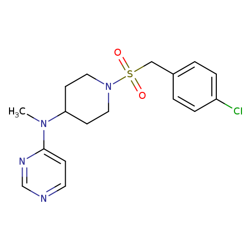 N-{1-[(4-chlorophenyl)methanesulfonyl]piperidin-4-yl}-N-methylpyrimidin-4-amine