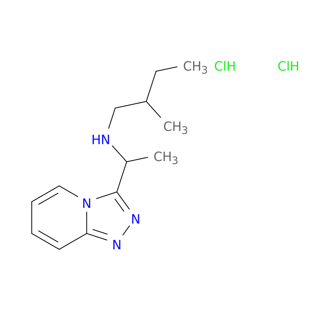 (2-methylbutyl)(1-{[1,2,4]triazolo[4,3-a]pyridin-3-yl}ethyl)amine dihydrochloride