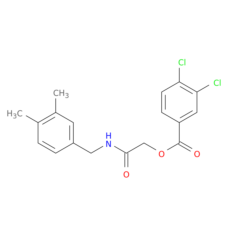 {[(3,4-dimethylphenyl)methyl]carbamoyl}methyl 3,4-dichlorobenzoate