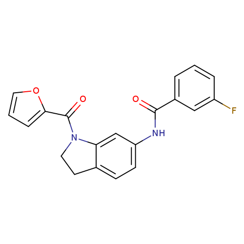 3-fluoro-N-[1-(furan-2-carbonyl)-2,3-dihydro-1H-indol-6-yl]benzamide