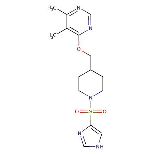 4-{[1-(1H-imidazole-4-sulfonyl)piperidin-4-yl]methoxy}-5,6-dimethylpyrimidine