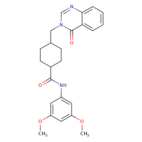 N-(3,5-dimethoxyphenyl)-4-[(4-oxo-3(4H)-quinazolinyl)methyl]cyclohexanecarboxamide