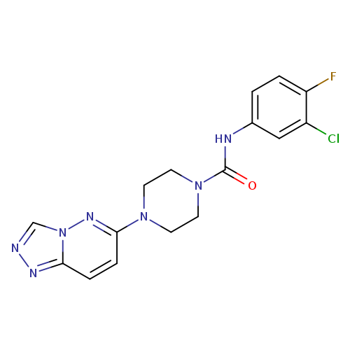 N-(3-chloro-4-fluorophenyl)-4-{[1,2,4]triazolo[4,3-b]pyridazin-6-yl}piperazine-1-carboxamide