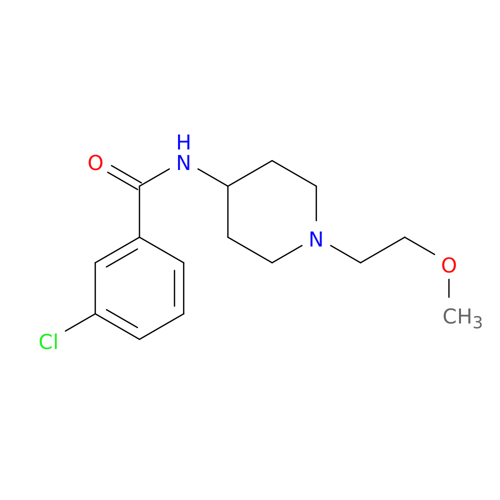 3-chloro-N-[1-(2-methoxyethyl)piperidin-4-yl]benzamide