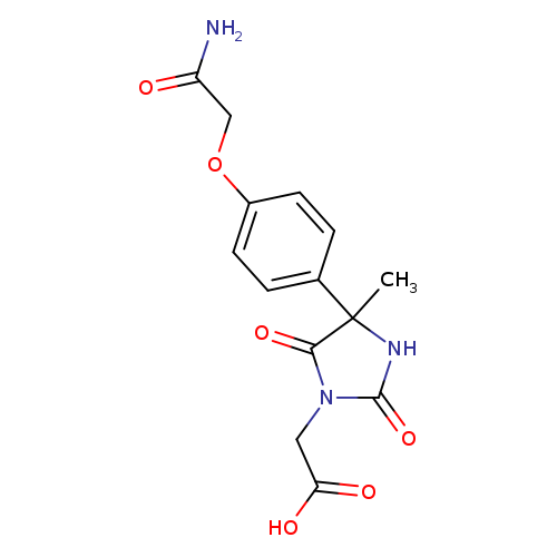 2-{4-[4-(carbamoylmethoxy)phenyl]-4-methyl-2,5-dioxoimidazolidin-1-yl}acetic acid