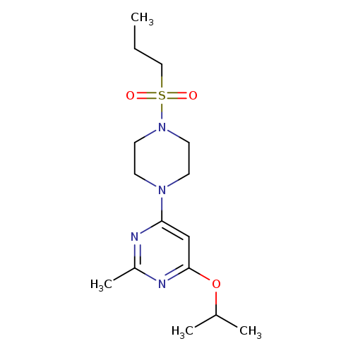 2-methyl-4-(propan-2-yloxy)-6-[4-(propane-1-sulfonyl)piperazin-1-yl]pyrimidine