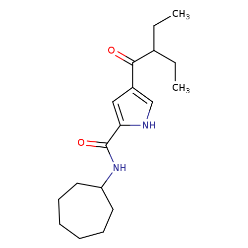 N-cycloheptyl-4-(2-ethylbutanoyl)-1H-pyrrole-2-carboxamide