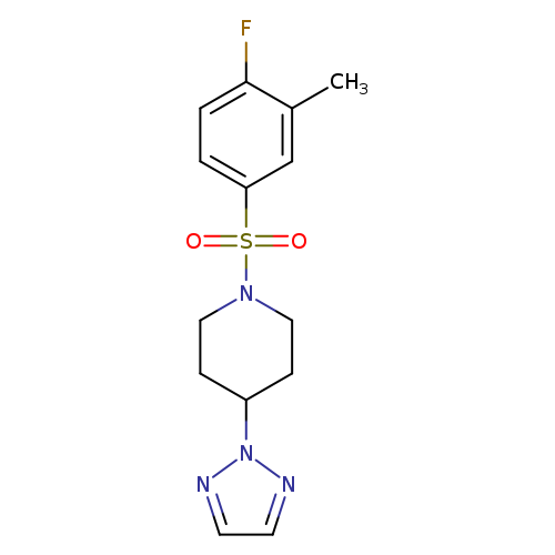1-(4-fluoro-3-methylbenzenesulfonyl)-4-(2H-1,2,3-triazol-2-yl)piperidine