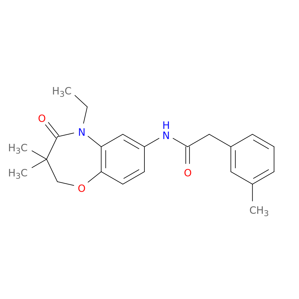 N-(5-ethyl-3,3-dimethyl-4-oxo-2,3,4,5-tetrahydro-1,5-benzoxazepin-7-yl)-2-(3-methylphenyl)acetamide