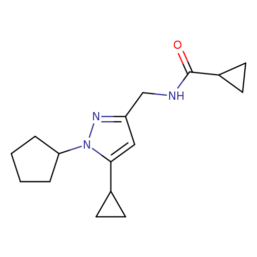 N-[(1-cyclopentyl-5-cyclopropyl-1H-pyrazol-3-yl)methyl]cyclopropanecarboxamide