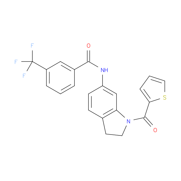 N-[1-(thiophene-2-carbonyl)-2,3-dihydro-1H-indol-6-yl]-3-(trifluoromethyl)benzamide