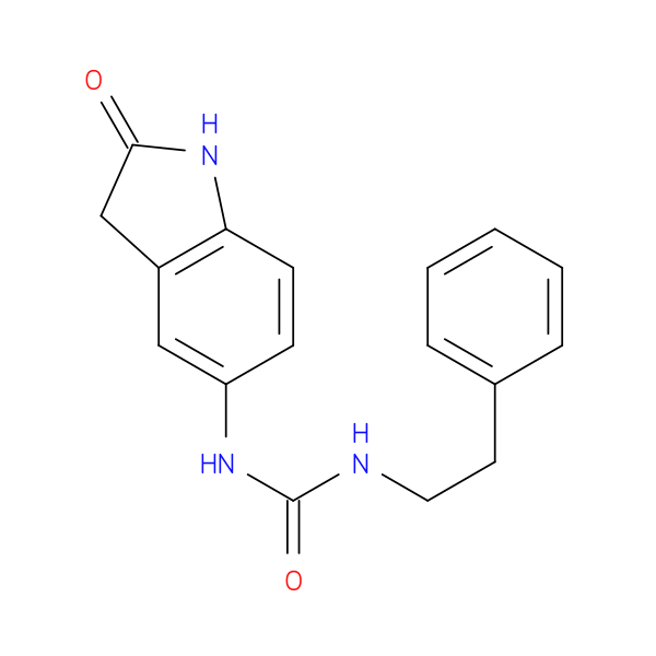 3-(2-oxo-2,3-dihydro-1H-indol-5-yl)-1-(2-phenylethyl)urea