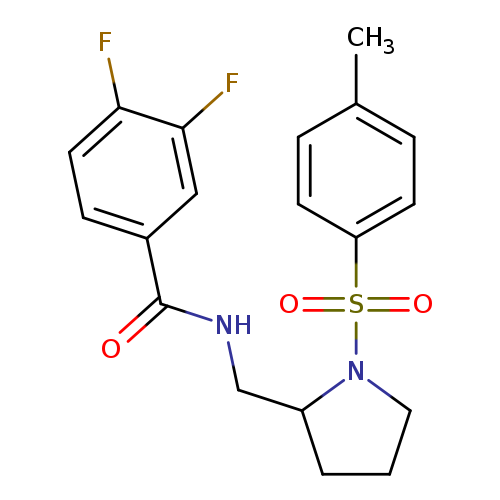 3,4-difluoro-N-{[1-(4-methylbenzenesulfonyl)pyrrolidin-2-yl]methyl}benzamide