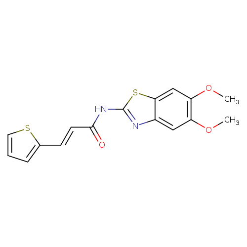 (2E)-N-(5,6-dimethoxy-1,3-benzothiazol-2-yl)-3-(thiophen-2-yl)prop-2-enamide