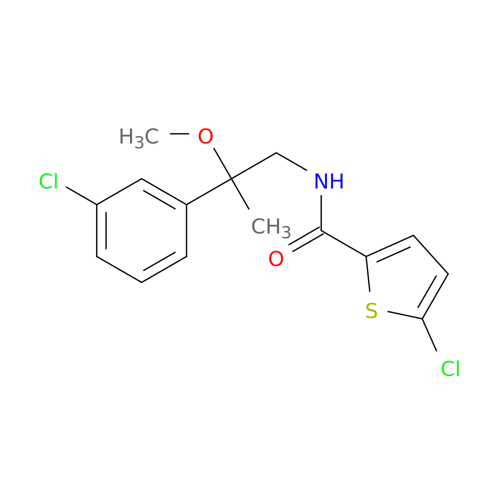 5-chloro-N-[2-(3-chlorophenyl)-2-methoxypropyl]thiophene-2-carboxamide