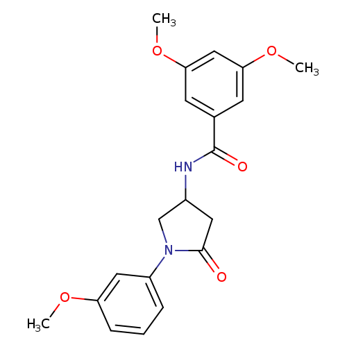 3,5-dimethoxy-N-[1-(3-methoxyphenyl)-5-oxopyrrolidin-3-yl]benzamide