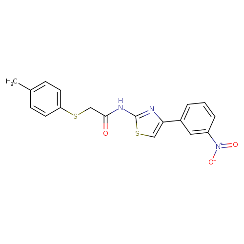 2-[(4-methylphenyl)sulfanyl]-N-[4-(3-nitrophenyl)-1,3-thiazol-2-yl]acetamide