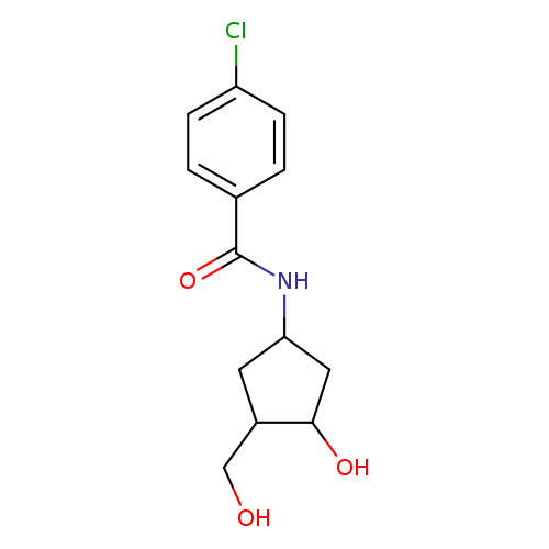4-chloro-N-[3-hydroxy-4-(hydroxymethyl)cyclopentyl]benzamide