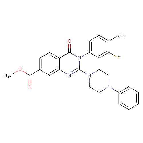 methyl 3-(3-fluoro-4-methylphenyl)-4-oxo-2-(4-phenylpiperazin-1-yl)-3,4-dihydroquinazoline-7-carboxylate