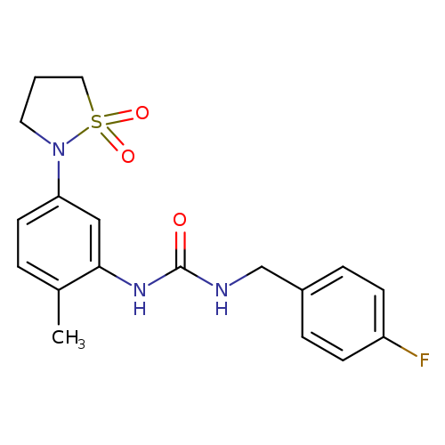 3-[5-(1,1-dioxo-1lambda6,2-thiazolidin-2-yl)-2-methylphenyl]-1-[(4-fluorophenyl)methyl]urea