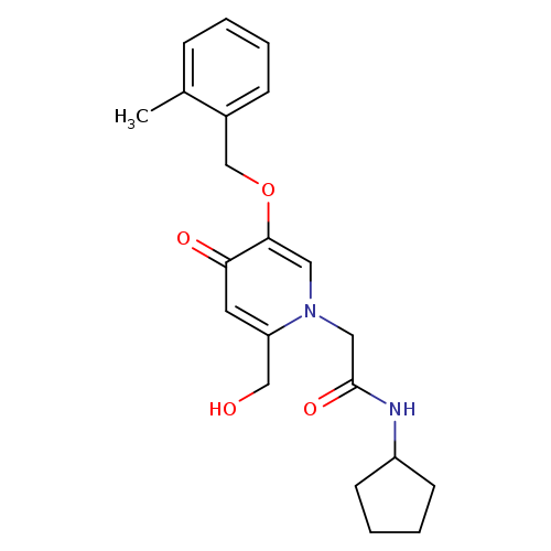 N-cyclopentyl-2-[2-(hydroxymethyl)-5-[(2-methylphenyl)methoxy]-4-oxo-1,4-dihydropyridin-1-yl]acetamide