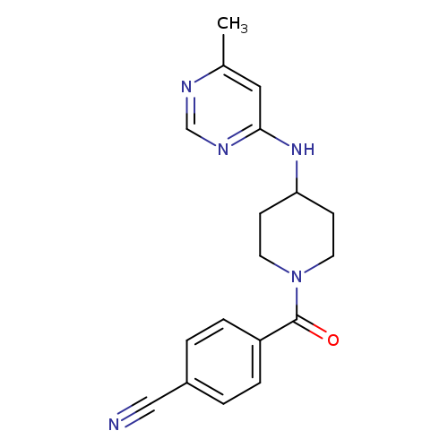 4-{4-[(6-methylpyrimidin-4-yl)amino]piperidine-1-carbonyl}benzonitrile