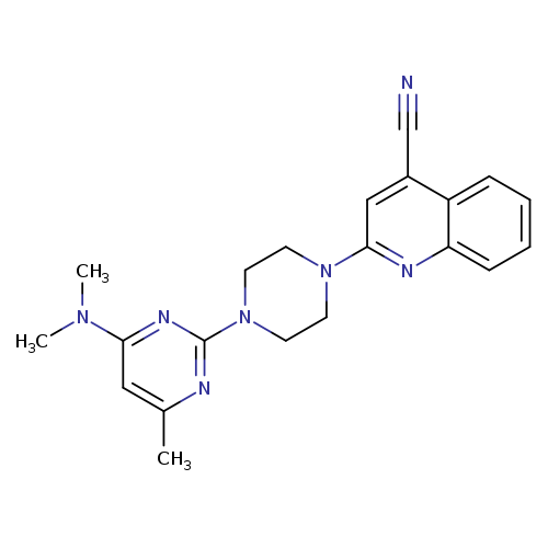 2-{4-[4-(dimethylamino)-6-methylpyrimidin-2-yl]piperazin-1-yl}quinoline-4-carbonitrile