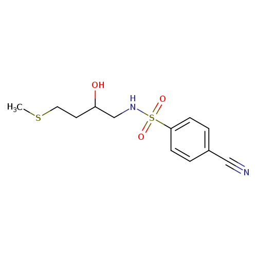 4-cyano-N-[2-hydroxy-4-(methylsulfanyl)butyl]benzene-1-sulfonamide