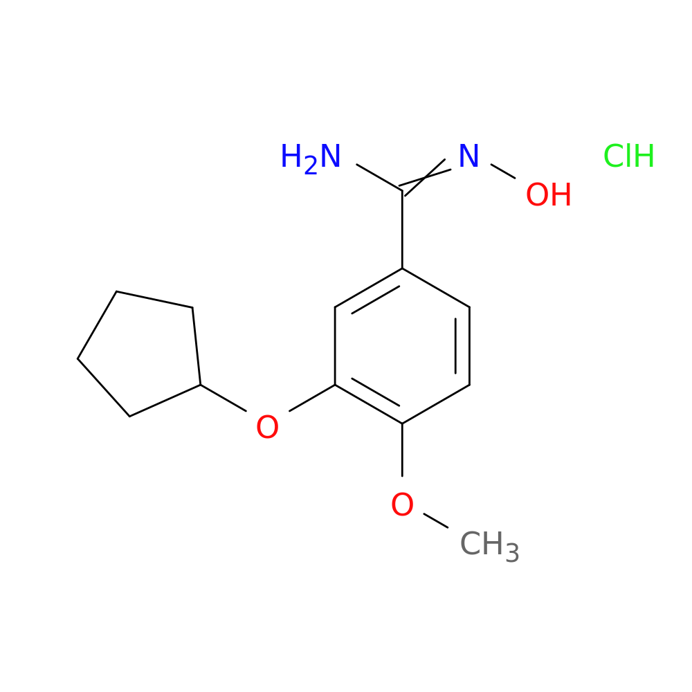 3-(cyclopentyloxy)-N'-hydroxy-4-methoxybenzene-1-carboximidamide hydrochloride