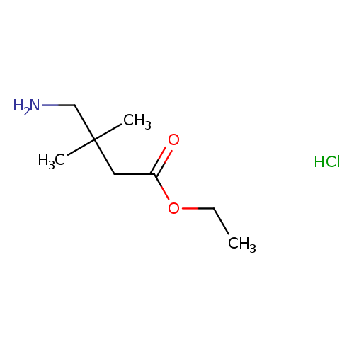 Butanoic acid, 4-​amino-​3,​3-​dimethyl-​, ethyl ester, hydrochloride (1:1)