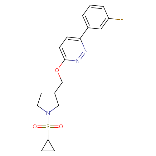 3-{[1-(cyclopropanesulfonyl)pyrrolidin-3-yl]methoxy}-6-(3-fluorophenyl)pyridazine