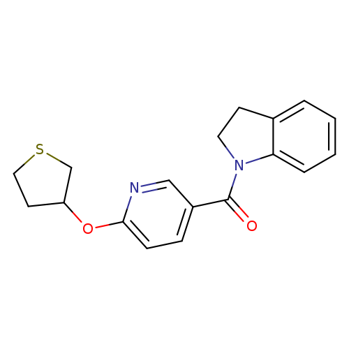 1-[6-(thiolan-3-yloxy)pyridine-3-carbonyl]-2,3-dihydro-1H-indole