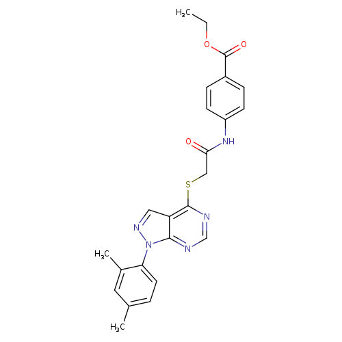 ethyl 4-(2-{[1-(2,4-dimethylphenyl)-1H-pyrazolo[3,4-d]pyrimidin-4-yl]sulfanyl}acetamido)benzoate