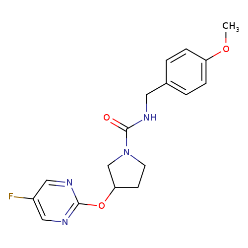 3-[(5-fluoropyrimidin-2-yl)oxy]-N-[(4-methoxyphenyl)methyl]pyrrolidine-1-carboxamide
