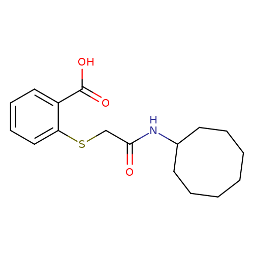 2-{[(cyclooctylcarbamoyl)methyl]sulfanyl}benzoic acid