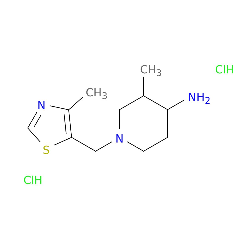 3-methyl-1-[(4-methyl-1,3-thiazol-5-yl)methyl]piperidin-4-amine dihydrochloride