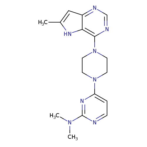 N,N-dimethyl-4-(4-{6-methyl-5H-pyrrolo[3,2-d]pyrimidin-4-yl}piperazin-1-yl)pyrimidin-2-amine