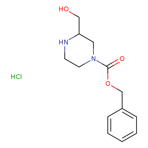 1-Piperazinecarboxylic acid, 3-(hydroxymethyl)-, phenylmethyl ester, hydrochloride (1:1)