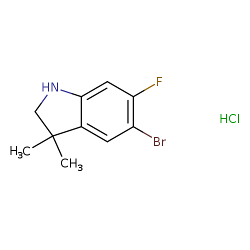 5-bromo-6-fluoro-3,3-dimethyl-2,3-dihydro-1H-indole hydrochloride