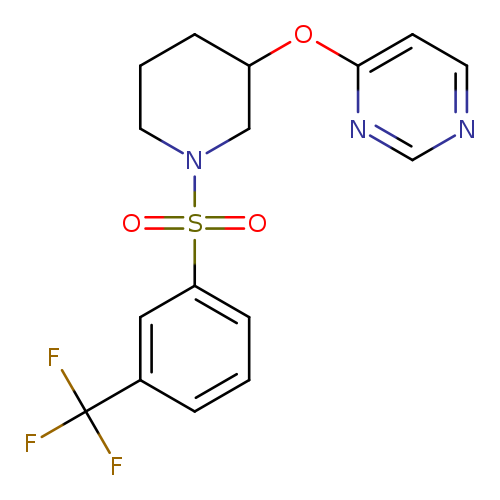 4-({1-[3-(trifluoromethyl)benzenesulfonyl]piperidin-3-yl}oxy)pyrimidine