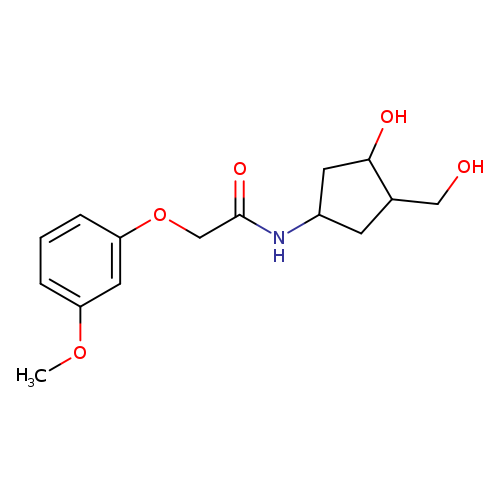 N-[3-hydroxy-4-(hydroxymethyl)cyclopentyl]-2-(3-methoxyphenoxy)acetamide