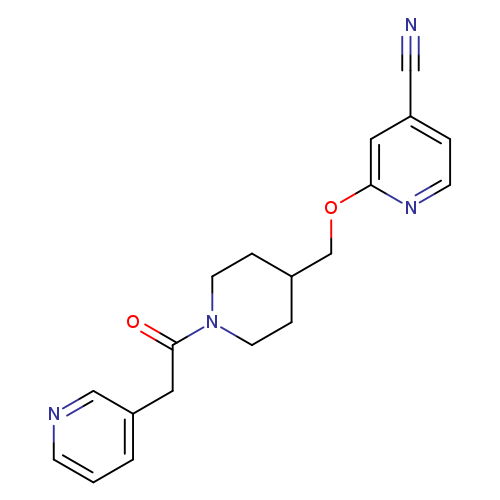 2-({1-[2-(pyridin-3-yl)acetyl]piperidin-4-yl}methoxy)pyridine-4-carbonitrile