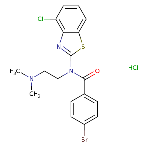 4-bromo-N-(4-chloro-1,3-benzothiazol-2-yl)-N-[2-(dimethylamino)ethyl]benzamide hydrochloride