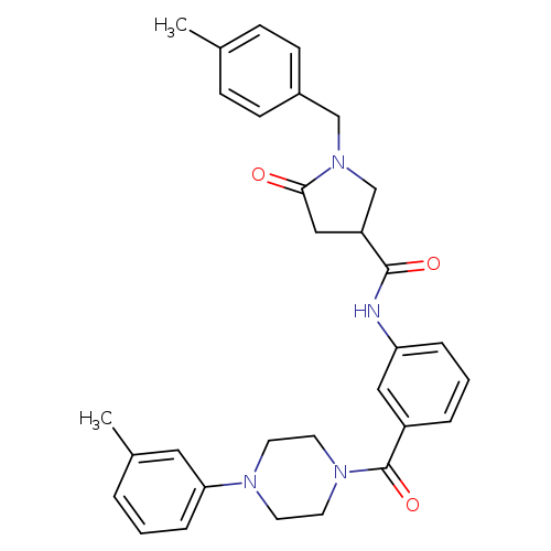 1-[(4-methylphenyl)methyl]-N-{3-[4-(3-methylphenyl)piperazine-1-carbonyl]phenyl}-5-oxopyrrolidine-3-carboxamide