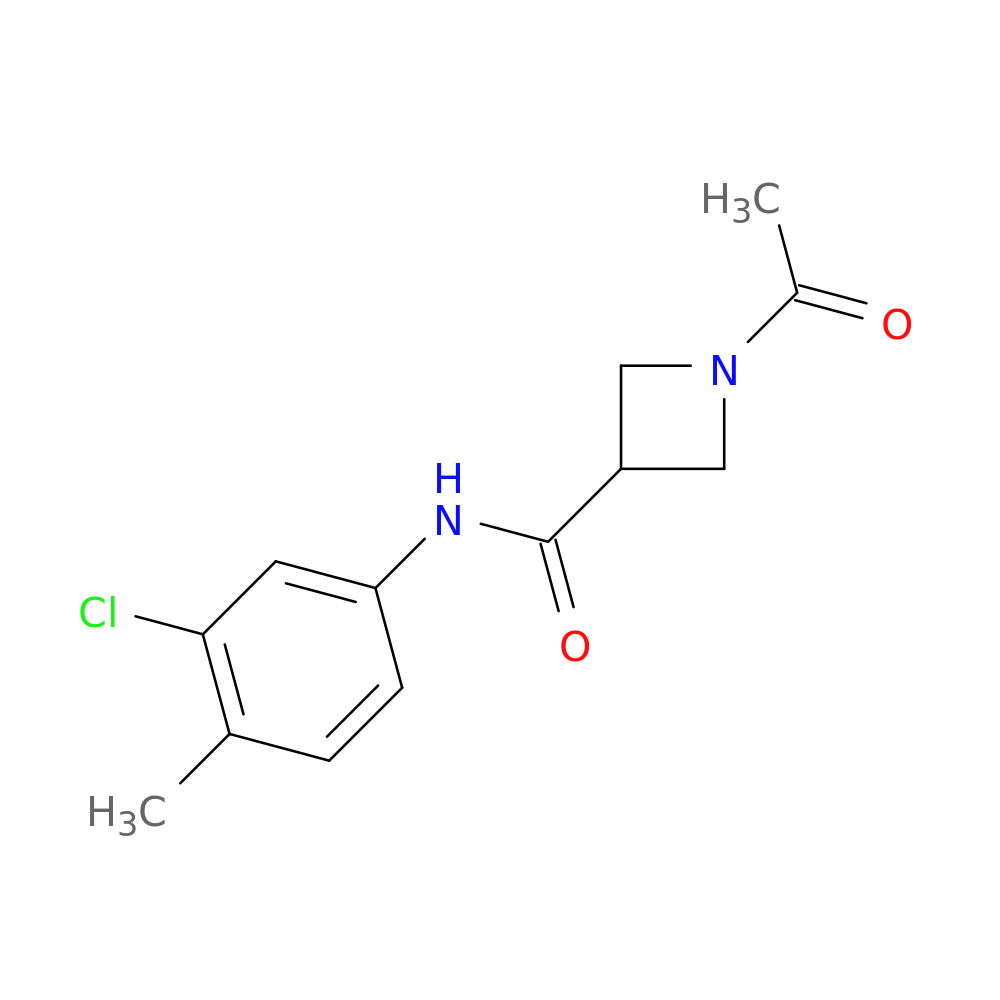 1-acetyl-N-(3-chloro-4-methylphenyl)azetidine-3-carboxamide