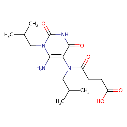 3-{[6-amino-1-(2-methylpropyl)-2,4-dioxo-1,2,3,4-tetrahydropyrimidin-5-yl](2-methylpropyl)carbamoyl}propanoic acid