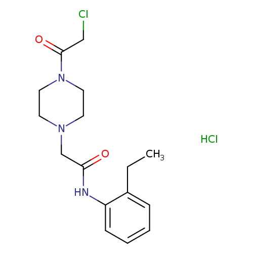 2-[4-(2-chloroacetyl)piperazin-1-yl]-N-(2-ethylphenyl)acetamide hydrochloride