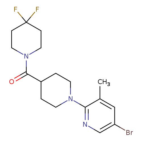 5-bromo-2-[4-(4,4-difluoropiperidine-1-carbonyl)piperidin-1-yl]-3-methylpyridine