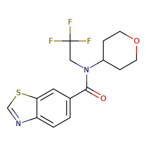 N-(oxan-4-yl)-N-(2,2,2-trifluoroethyl)-1,3-benzothiazole-6-carboxamide
