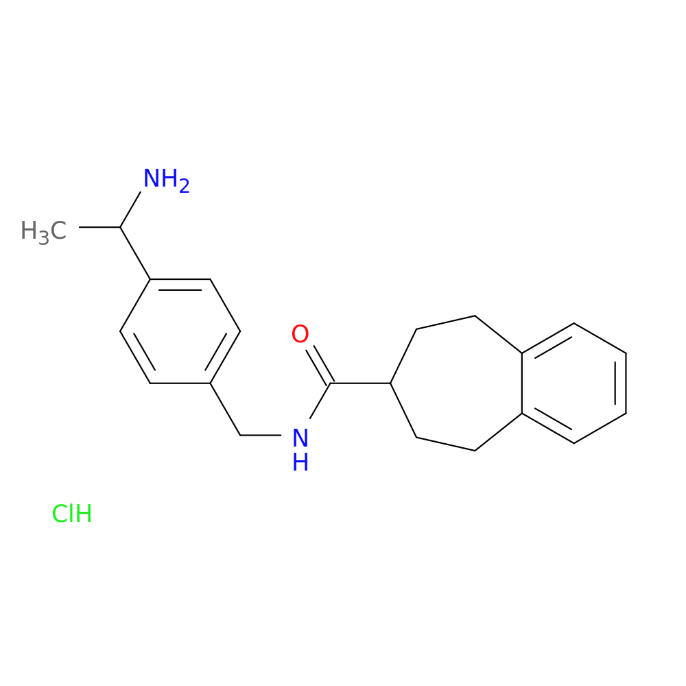 N-{[4-(1-aminoethyl)phenyl]methyl}-6,7,8,9-tetrahydro-5H-benzo[7]annulene-7-carboxamide hydrochloride